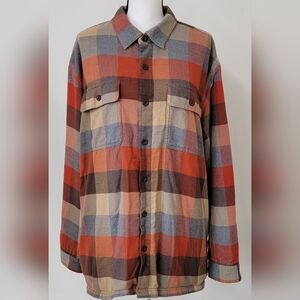 Men's XL Russet Color L.L. Bean Fleece Lined Flannel Jacket